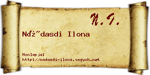Nádasdi Ilona névjegykártya